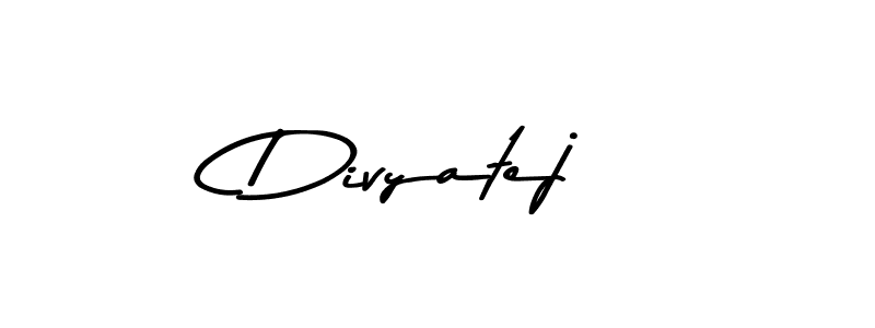 Design your own signature with our free online signature maker. With this signature software, you can create a handwritten (Asem Kandis PERSONAL USE) signature for name Divyatej. Divyatej signature style 9 images and pictures png