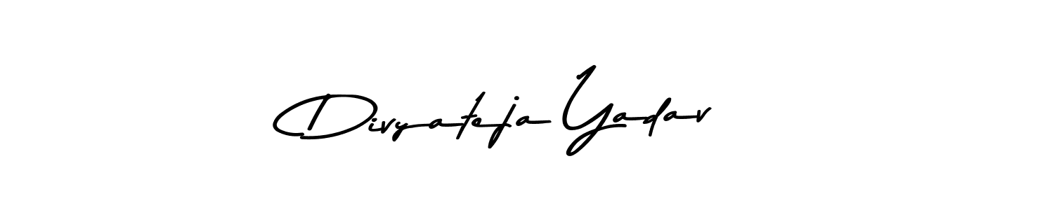 The best way (Asem Kandis PERSONAL USE) to make a short signature is to pick only two or three words in your name. The name Divyateja Yadav include a total of six letters. For converting this name. Divyateja Yadav signature style 9 images and pictures png