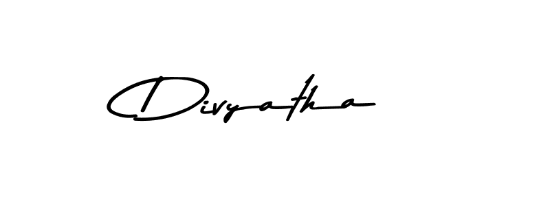 Design your own signature with our free online signature maker. With this signature software, you can create a handwritten (Asem Kandis PERSONAL USE) signature for name Divyatha. Divyatha signature style 9 images and pictures png