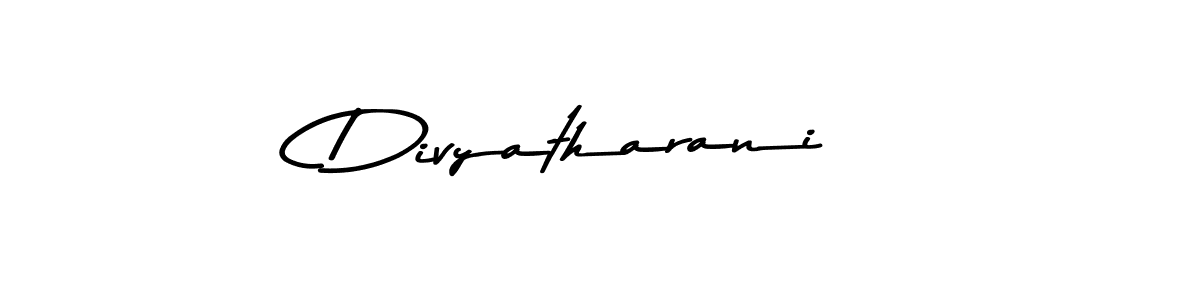 Divyatharani stylish signature style. Best Handwritten Sign (Asem Kandis PERSONAL USE) for my name. Handwritten Signature Collection Ideas for my name Divyatharani. Divyatharani signature style 9 images and pictures png