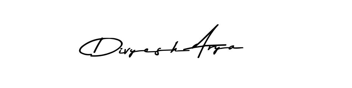Make a beautiful signature design for name Divyesh Arya. With this signature (Asem Kandis PERSONAL USE) style, you can create a handwritten signature for free. Divyesh Arya signature style 9 images and pictures png
