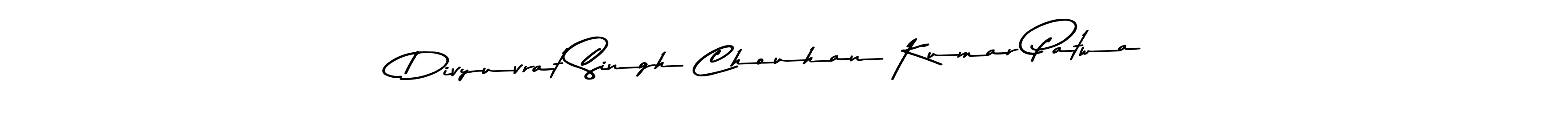 How to make Divyuvrat Singh Chouhan Kumar Patwa name signature. Use Asem Kandis PERSONAL USE style for creating short signs online. This is the latest handwritten sign. Divyuvrat Singh Chouhan Kumar Patwa signature style 9 images and pictures png