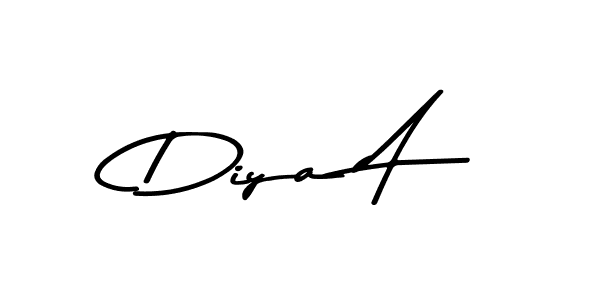 Use a signature maker to create a handwritten signature online. With this signature software, you can design (Asem Kandis PERSONAL USE) your own signature for name Diya A. Diya A signature style 9 images and pictures png
