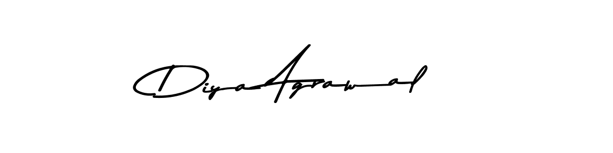 Make a beautiful signature design for name Diya Agrawal. With this signature (Asem Kandis PERSONAL USE) style, you can create a handwritten signature for free. Diya Agrawal signature style 9 images and pictures png