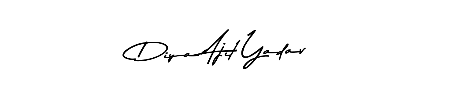 Diya Ajit Yadav stylish signature style. Best Handwritten Sign (Asem Kandis PERSONAL USE) for my name. Handwritten Signature Collection Ideas for my name Diya Ajit Yadav. Diya Ajit Yadav signature style 9 images and pictures png