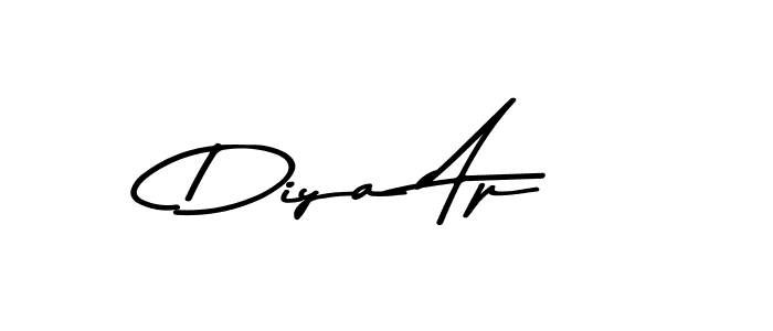 This is the best signature style for the Diya Ap name. Also you like these signature font (Asem Kandis PERSONAL USE). Mix name signature. Diya Ap signature style 9 images and pictures png