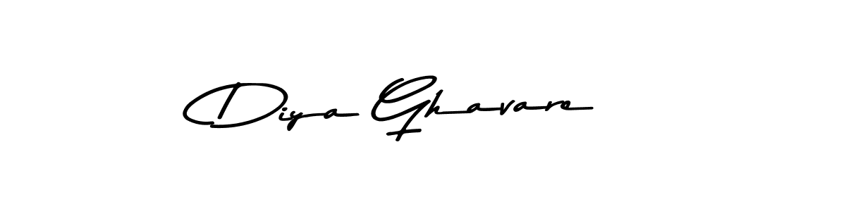 Design your own signature with our free online signature maker. With this signature software, you can create a handwritten (Asem Kandis PERSONAL USE) signature for name Diya Ghavare. Diya Ghavare signature style 9 images and pictures png