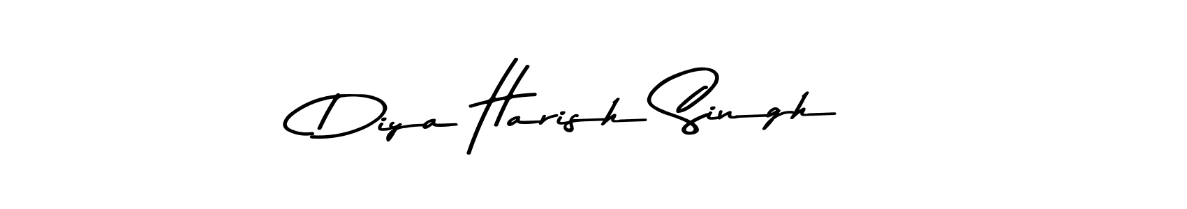 Design your own signature with our free online signature maker. With this signature software, you can create a handwritten (Asem Kandis PERSONAL USE) signature for name Diya Harish Singh. Diya Harish Singh signature style 9 images and pictures png