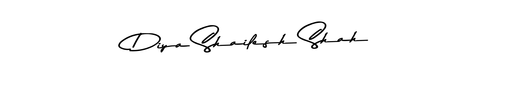 Create a beautiful signature design for name Diya Shailesh Shah. With this signature (Asem Kandis PERSONAL USE) fonts, you can make a handwritten signature for free. Diya Shailesh Shah signature style 9 images and pictures png