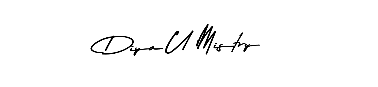 This is the best signature style for the Diya U Mistry name. Also you like these signature font (Asem Kandis PERSONAL USE). Mix name signature. Diya U Mistry signature style 9 images and pictures png