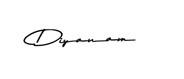 How to make Diyanam name signature. Use Asem Kandis PERSONAL USE style for creating short signs online. This is the latest handwritten sign. Diyanam signature style 9 images and pictures png