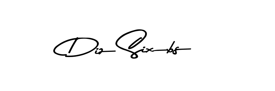 How to make Diz Sixbs name signature. Use Asem Kandis PERSONAL USE style for creating short signs online. This is the latest handwritten sign. Diz Sixbs signature style 9 images and pictures png