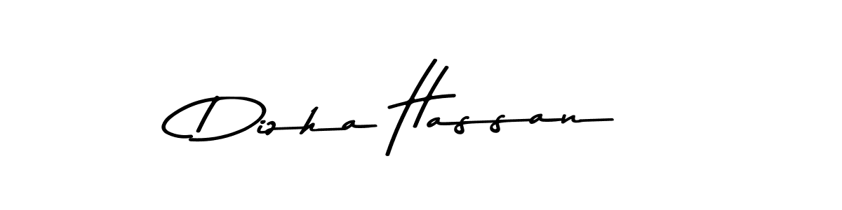 Create a beautiful signature design for name Dizha Hassan. With this signature (Asem Kandis PERSONAL USE) fonts, you can make a handwritten signature for free. Dizha Hassan signature style 9 images and pictures png