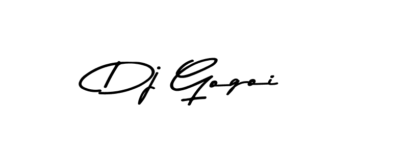 Make a beautiful signature design for name Dj Gogoi. With this signature (Asem Kandis PERSONAL USE) style, you can create a handwritten signature for free. Dj Gogoi signature style 9 images and pictures png