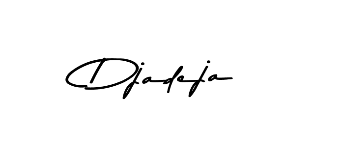 How to make Djadeja name signature. Use Asem Kandis PERSONAL USE style for creating short signs online. This is the latest handwritten sign. Djadeja signature style 9 images and pictures png