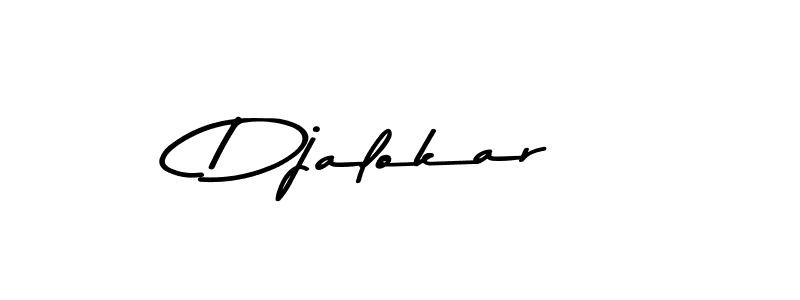 Make a beautiful signature design for name Djalokar. With this signature (Asem Kandis PERSONAL USE) style, you can create a handwritten signature for free. Djalokar signature style 9 images and pictures png