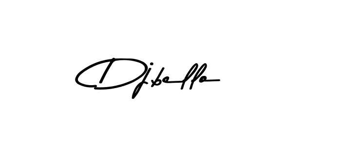 How to make Djbello name signature. Use Asem Kandis PERSONAL USE style for creating short signs online. This is the latest handwritten sign. Djbello signature style 9 images and pictures png
