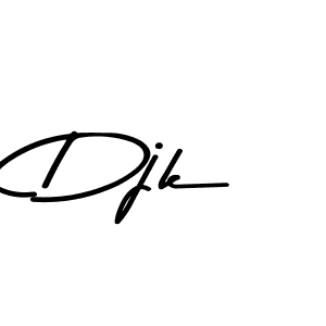 Create a beautiful signature design for name Djk. With this signature (Asem Kandis PERSONAL USE) fonts, you can make a handwritten signature for free. Djk signature style 9 images and pictures png