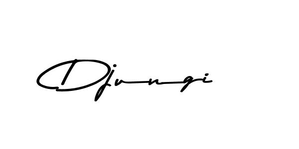 How to make Djungi name signature. Use Asem Kandis PERSONAL USE style for creating short signs online. This is the latest handwritten sign. Djungi signature style 9 images and pictures png