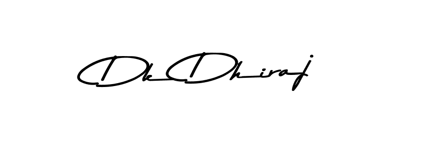 Use a signature maker to create a handwritten signature online. With this signature software, you can design (Asem Kandis PERSONAL USE) your own signature for name Dk Dhiraj. Dk Dhiraj signature style 9 images and pictures png