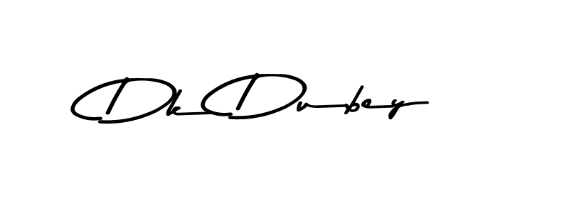 Create a beautiful signature design for name Dk Dubey. With this signature (Asem Kandis PERSONAL USE) fonts, you can make a handwritten signature for free. Dk Dubey signature style 9 images and pictures png