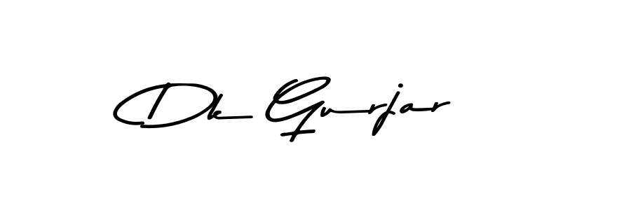 Design your own signature with our free online signature maker. With this signature software, you can create a handwritten (Asem Kandis PERSONAL USE) signature for name Dk Gurjar. Dk Gurjar signature style 9 images and pictures png