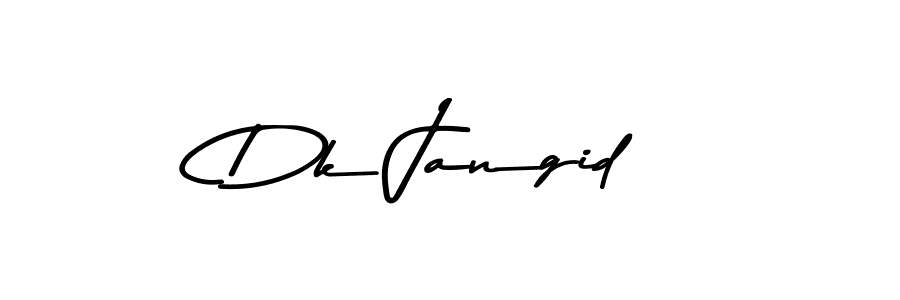 Make a beautiful signature design for name Dk Jangid. With this signature (Asem Kandis PERSONAL USE) style, you can create a handwritten signature for free. Dk Jangid signature style 9 images and pictures png