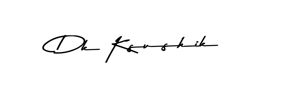 Dk Ksushik stylish signature style. Best Handwritten Sign (Asem Kandis PERSONAL USE) for my name. Handwritten Signature Collection Ideas for my name Dk Ksushik. Dk Ksushik signature style 9 images and pictures png