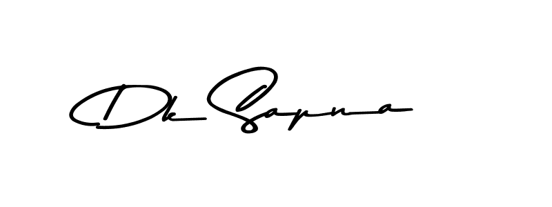 Create a beautiful signature design for name Dk Sapna. With this signature (Asem Kandis PERSONAL USE) fonts, you can make a handwritten signature for free. Dk Sapna signature style 9 images and pictures png