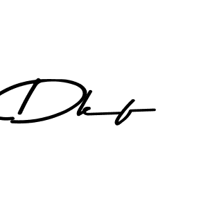 Make a beautiful signature design for name Dkf. With this signature (Asem Kandis PERSONAL USE) style, you can create a handwritten signature for free. Dkf signature style 9 images and pictures png