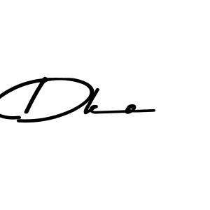 Design your own signature with our free online signature maker. With this signature software, you can create a handwritten (Asem Kandis PERSONAL USE) signature for name Dko. Dko signature style 9 images and pictures png
