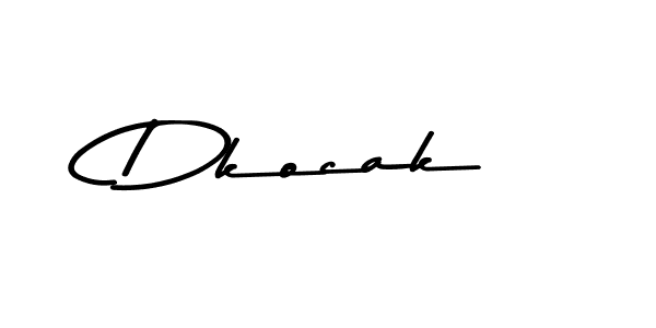 Create a beautiful signature design for name Dkocak. With this signature (Asem Kandis PERSONAL USE) fonts, you can make a handwritten signature for free. Dkocak signature style 9 images and pictures png