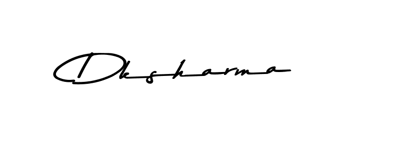 Create a beautiful signature design for name Dksharma. With this signature (Asem Kandis PERSONAL USE) fonts, you can make a handwritten signature for free. Dksharma signature style 9 images and pictures png