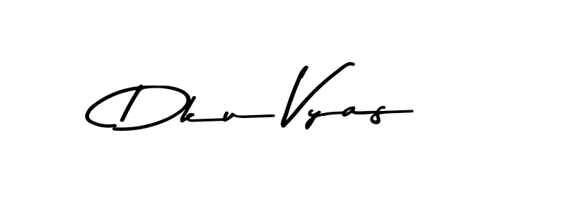 How to make Dku Vyas name signature. Use Asem Kandis PERSONAL USE style for creating short signs online. This is the latest handwritten sign. Dku Vyas signature style 9 images and pictures png