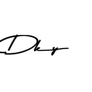 Create a beautiful signature design for name Dky. With this signature (Asem Kandis PERSONAL USE) fonts, you can make a handwritten signature for free. Dky signature style 9 images and pictures png