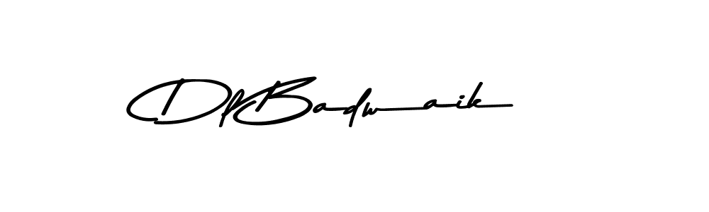Design your own signature with our free online signature maker. With this signature software, you can create a handwritten (Asem Kandis PERSONAL USE) signature for name Dl Badwaik. Dl Badwaik signature style 9 images and pictures png