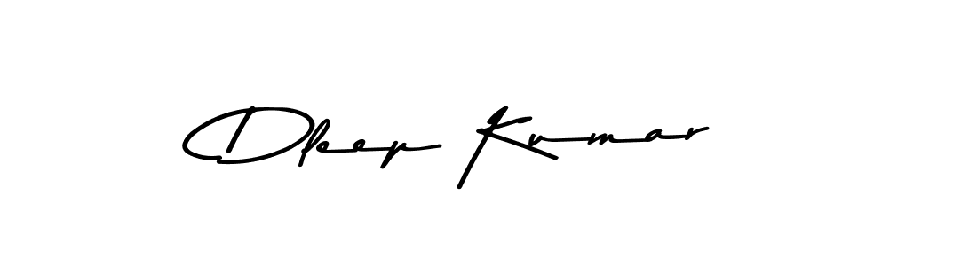 Make a beautiful signature design for name Dleep Kumar. With this signature (Asem Kandis PERSONAL USE) style, you can create a handwritten signature for free. Dleep Kumar signature style 9 images and pictures png