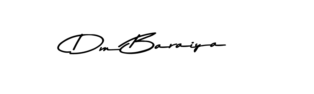 Also You can easily find your signature by using the search form. We will create Dm Baraiya name handwritten signature images for you free of cost using Asem Kandis PERSONAL USE sign style. Dm Baraiya signature style 9 images and pictures png