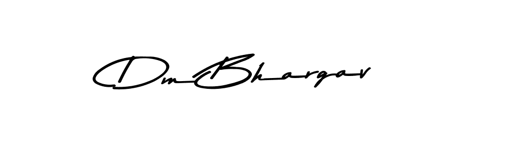 Create a beautiful signature design for name Dm Bhargav. With this signature (Asem Kandis PERSONAL USE) fonts, you can make a handwritten signature for free. Dm Bhargav signature style 9 images and pictures png