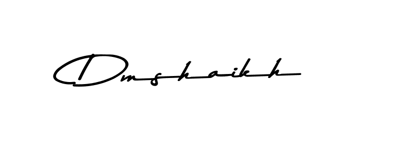 How to make Dmshaikh name signature. Use Asem Kandis PERSONAL USE style for creating short signs online. This is the latest handwritten sign. Dmshaikh signature style 9 images and pictures png