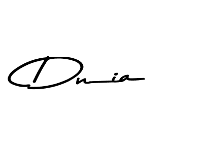 Design your own signature with our free online signature maker. With this signature software, you can create a handwritten (Asem Kandis PERSONAL USE) signature for name Dnia. Dnia signature style 9 images and pictures png