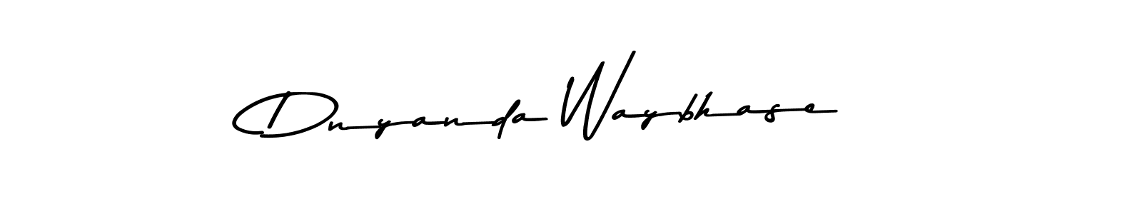 Use a signature maker to create a handwritten signature online. With this signature software, you can design (Asem Kandis PERSONAL USE) your own signature for name Dnyanda Waybhase. Dnyanda Waybhase signature style 9 images and pictures png