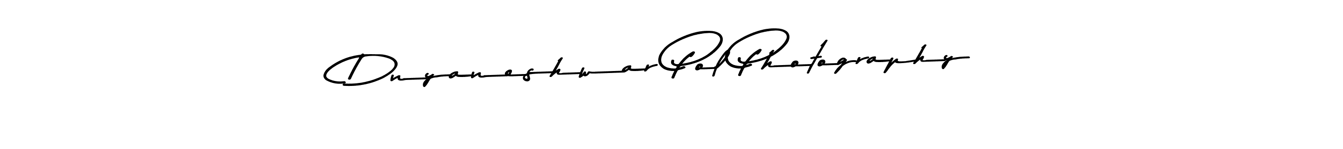 How to make Dnyaneshwar Pol Photography name signature. Use Asem Kandis PERSONAL USE style for creating short signs online. This is the latest handwritten sign. Dnyaneshwar Pol Photography signature style 9 images and pictures png