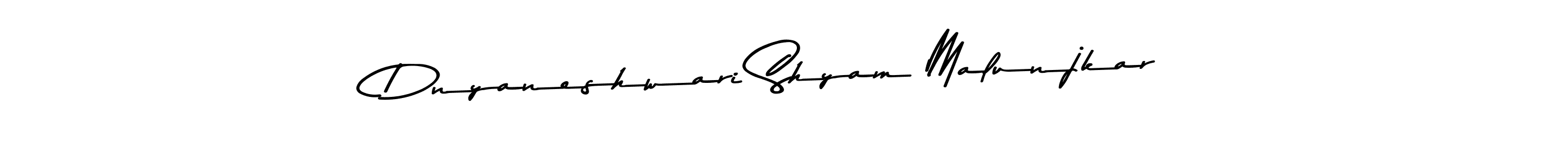 Use a signature maker to create a handwritten signature online. With this signature software, you can design (Asem Kandis PERSONAL USE) your own signature for name Dnyaneshwari Shyam Malunjkar. Dnyaneshwari Shyam Malunjkar signature style 9 images and pictures png