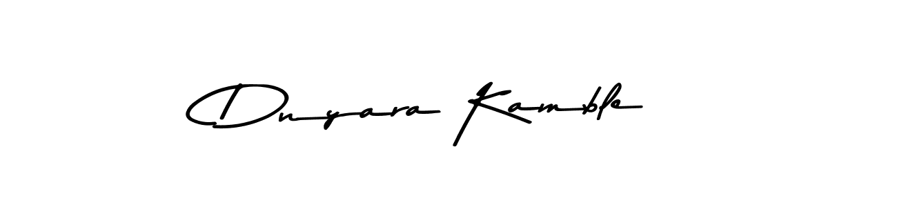 Create a beautiful signature design for name Dnyara Kamble. With this signature (Asem Kandis PERSONAL USE) fonts, you can make a handwritten signature for free. Dnyara Kamble signature style 9 images and pictures png