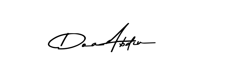 Create a beautiful signature design for name Doa Abdiu. With this signature (Asem Kandis PERSONAL USE) fonts, you can make a handwritten signature for free. Doa Abdiu signature style 9 images and pictures png