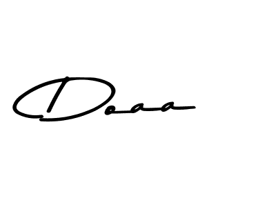 How to make Doaa name signature. Use Asem Kandis PERSONAL USE style for creating short signs online. This is the latest handwritten sign. Doaa signature style 9 images and pictures png