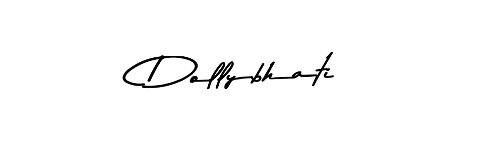 Make a beautiful signature design for name Dollybhati. With this signature (Asem Kandis PERSONAL USE) style, you can create a handwritten signature for free. Dollybhati signature style 9 images and pictures png