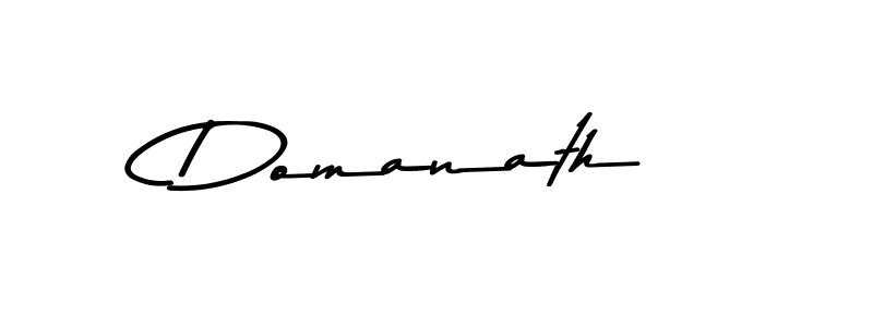 Make a beautiful signature design for name Domanath. With this signature (Asem Kandis PERSONAL USE) style, you can create a handwritten signature for free. Domanath signature style 9 images and pictures png