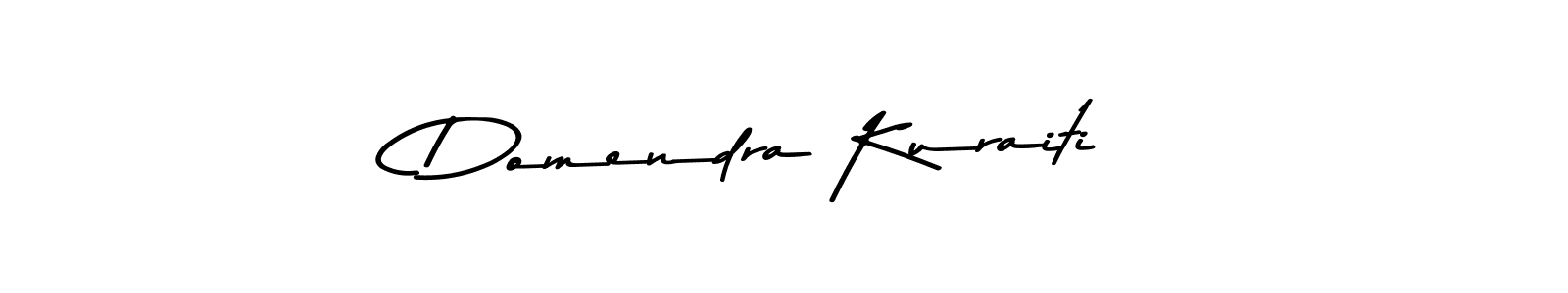 Create a beautiful signature design for name Domendra Kuraiti. With this signature (Asem Kandis PERSONAL USE) fonts, you can make a handwritten signature for free. Domendra Kuraiti signature style 9 images and pictures png